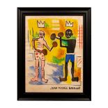Jean-Michel Basquiat (Attr.) Mixed Media on Paper, Signed