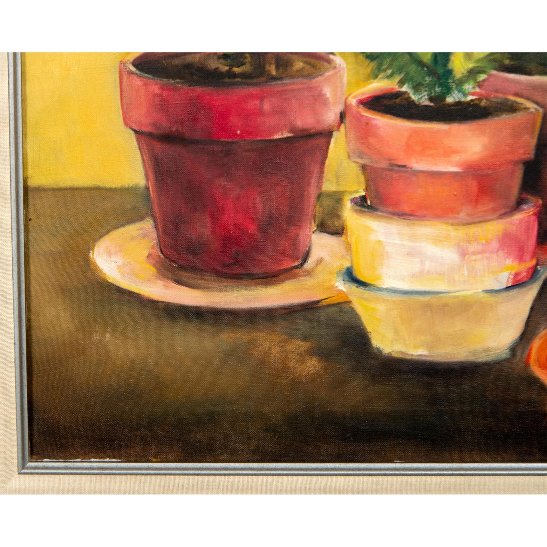 Vintage Oil Painting on Canvas, Still Life - Image 5 of 6