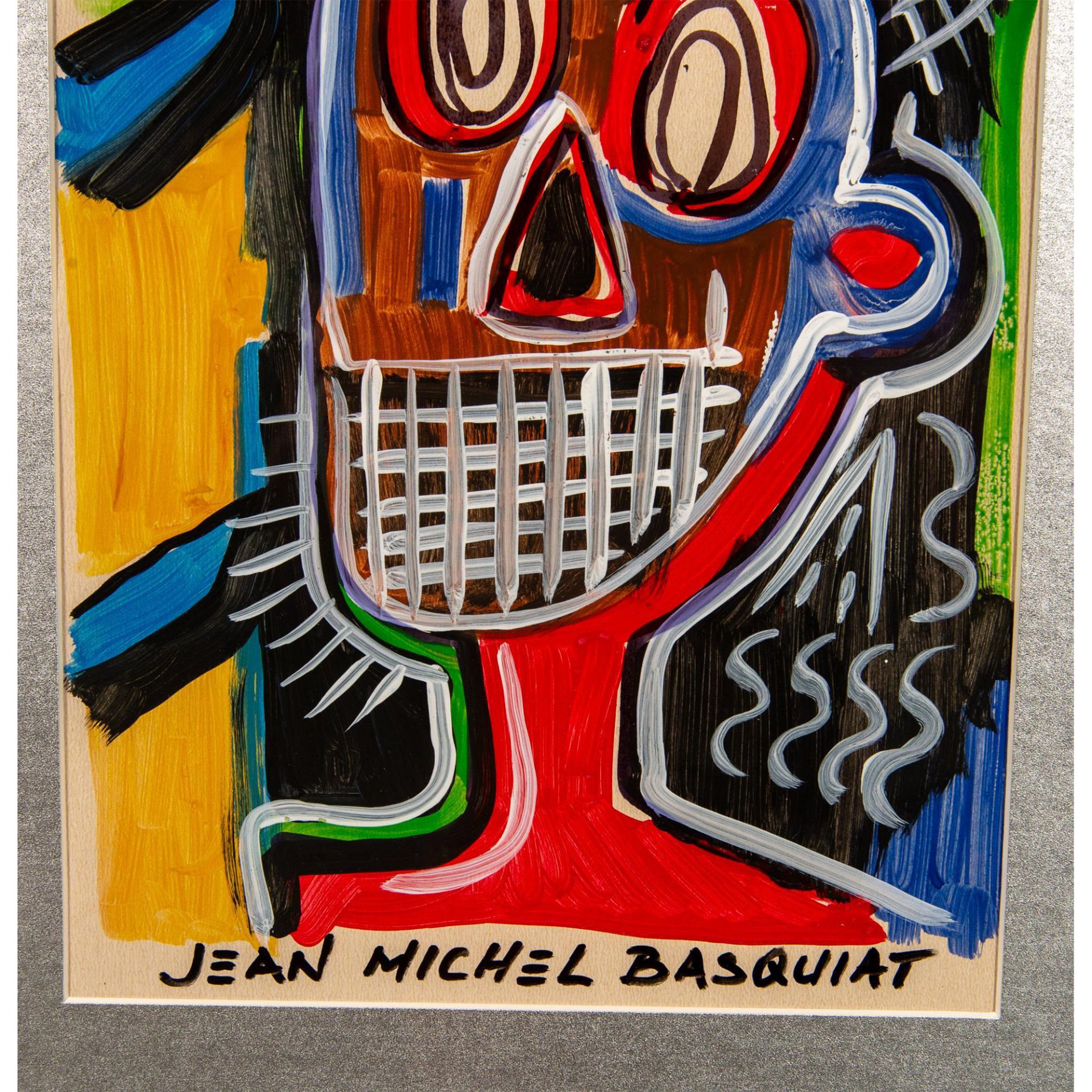 Jean-Michel Basquiat (Attr.) Mixed Media on Paper, Signed - Bild 3 aus 6