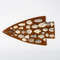 Unique Native American Arrowhead Display Board