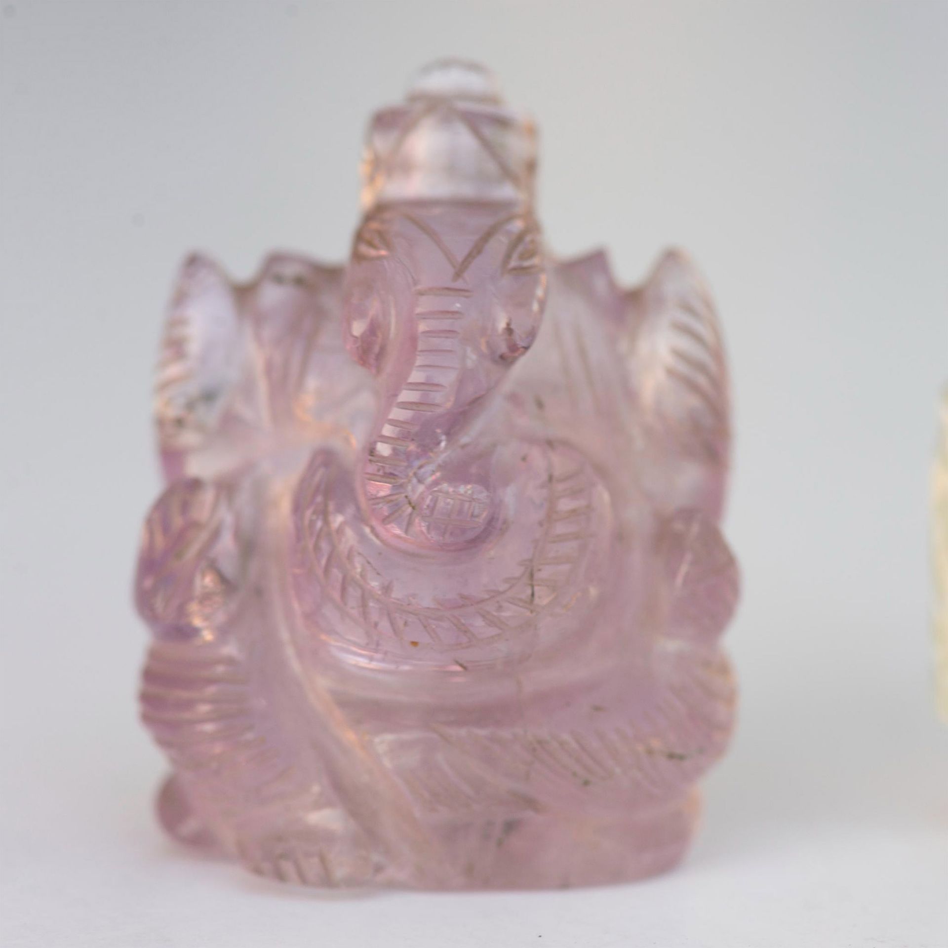4pc Tibetan Carved Stone Buddha Heads & Ganesha Figurine - Image 4 of 16