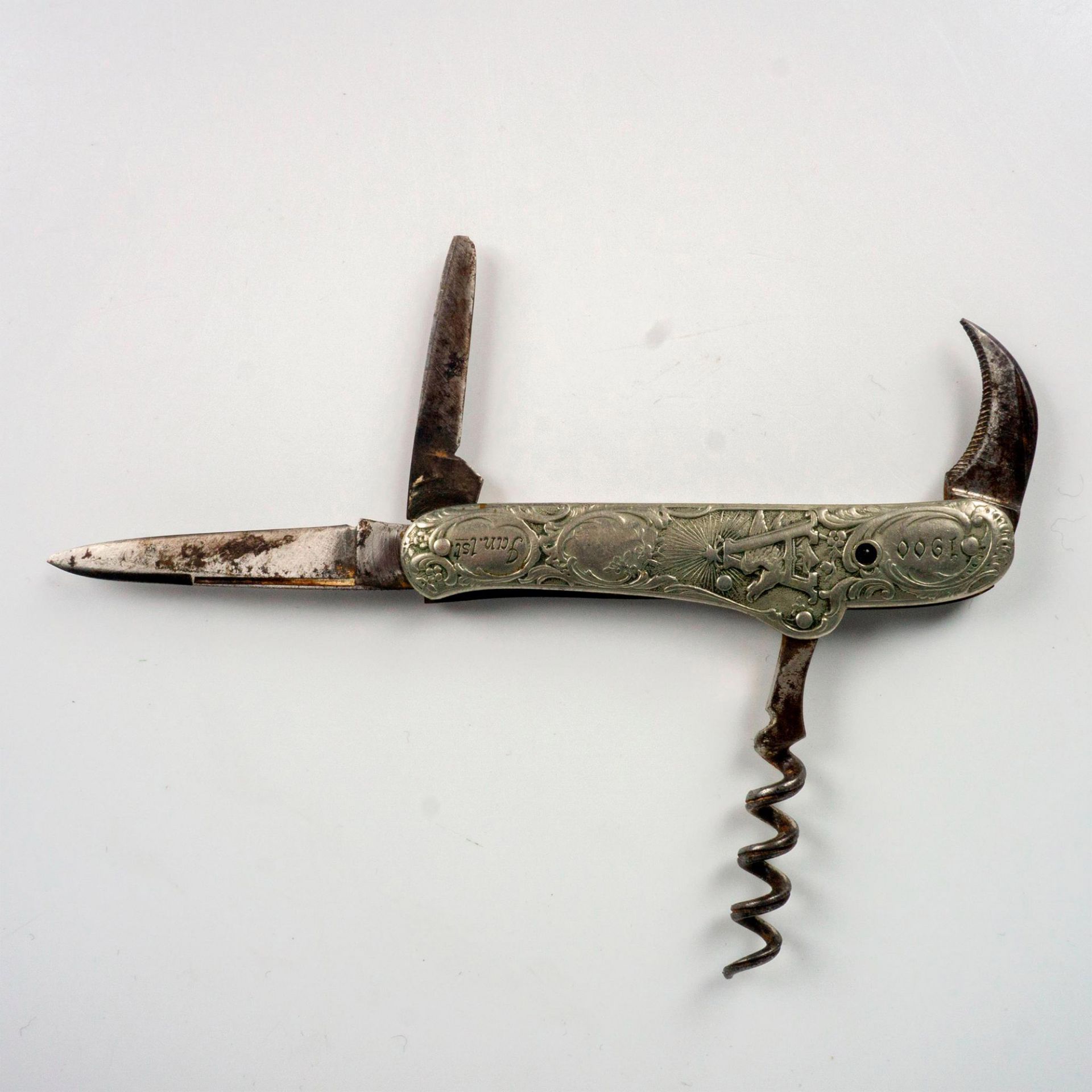 Antique Stanhope Corkscrew and Pocketknife, Anheuser Busch - Bild 2 aus 3