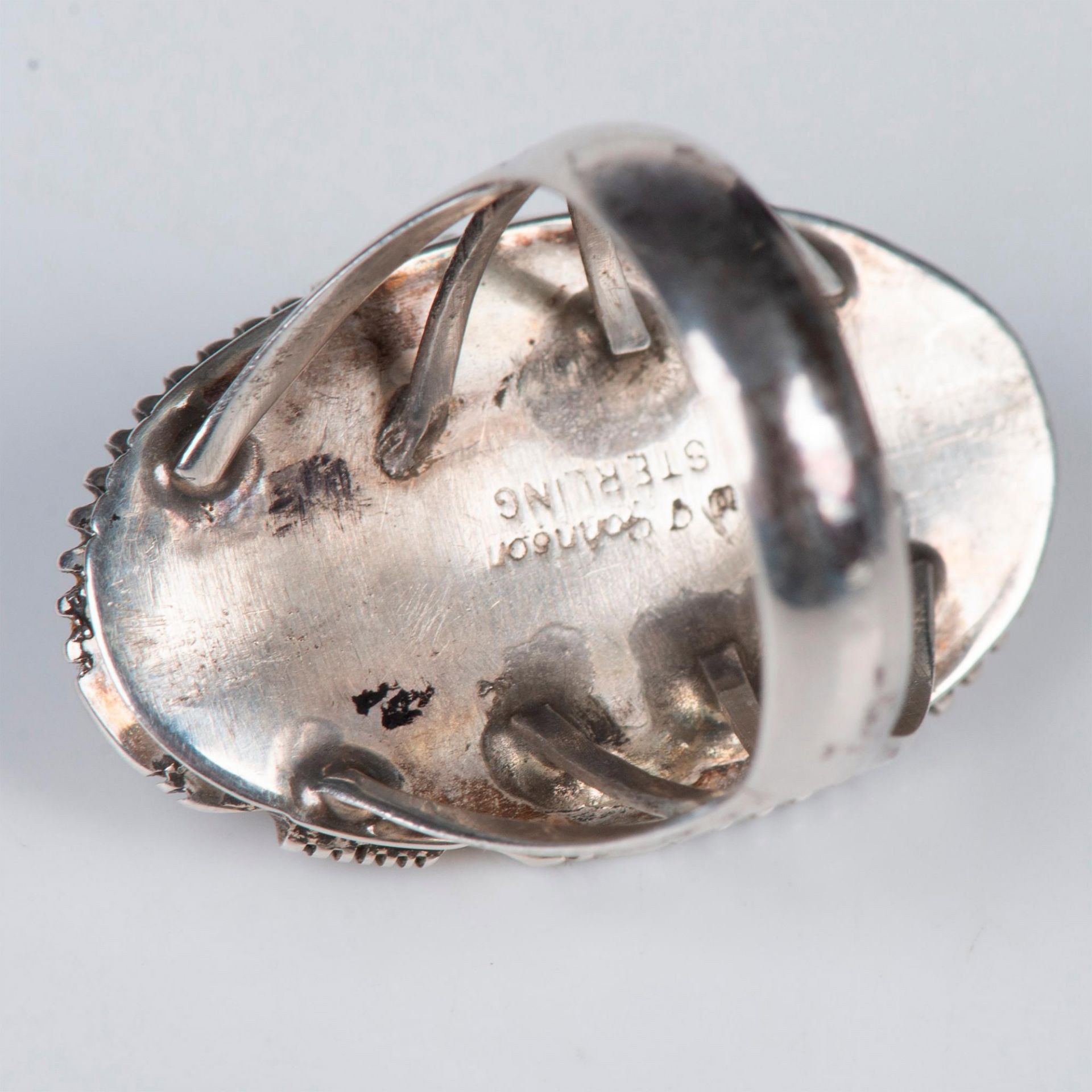 William G Johnson Navajo Sterling & Purple Spiny Oyster Ring - Image 6 of 8