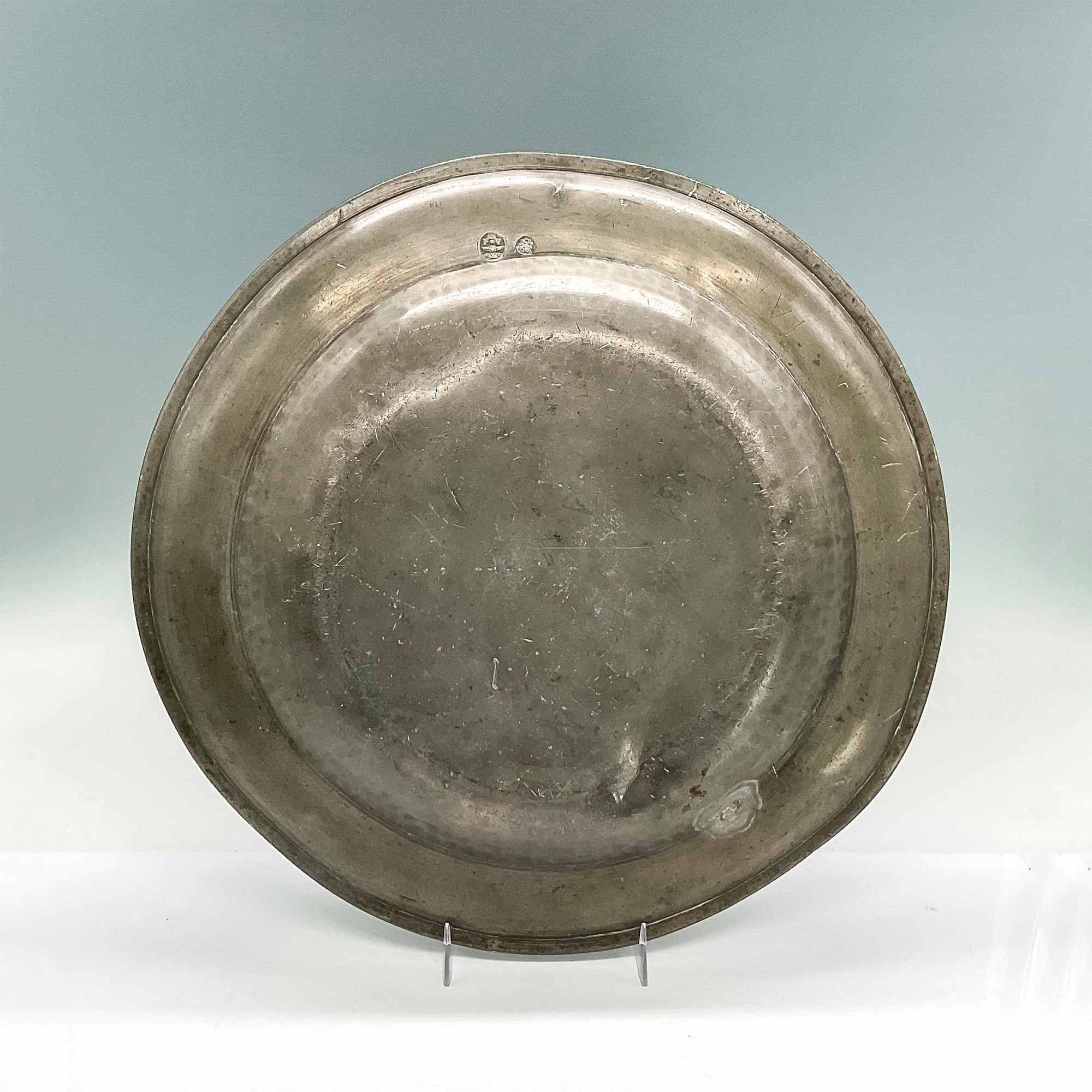 Antique Pewter Shallow Bowl - Image 2 of 3