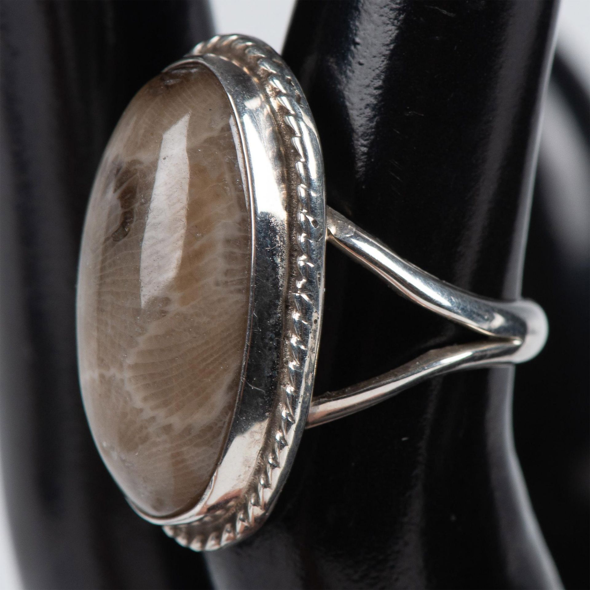 Dalon Rade Navajo Sterling Silver & Petoskey Stone Ring