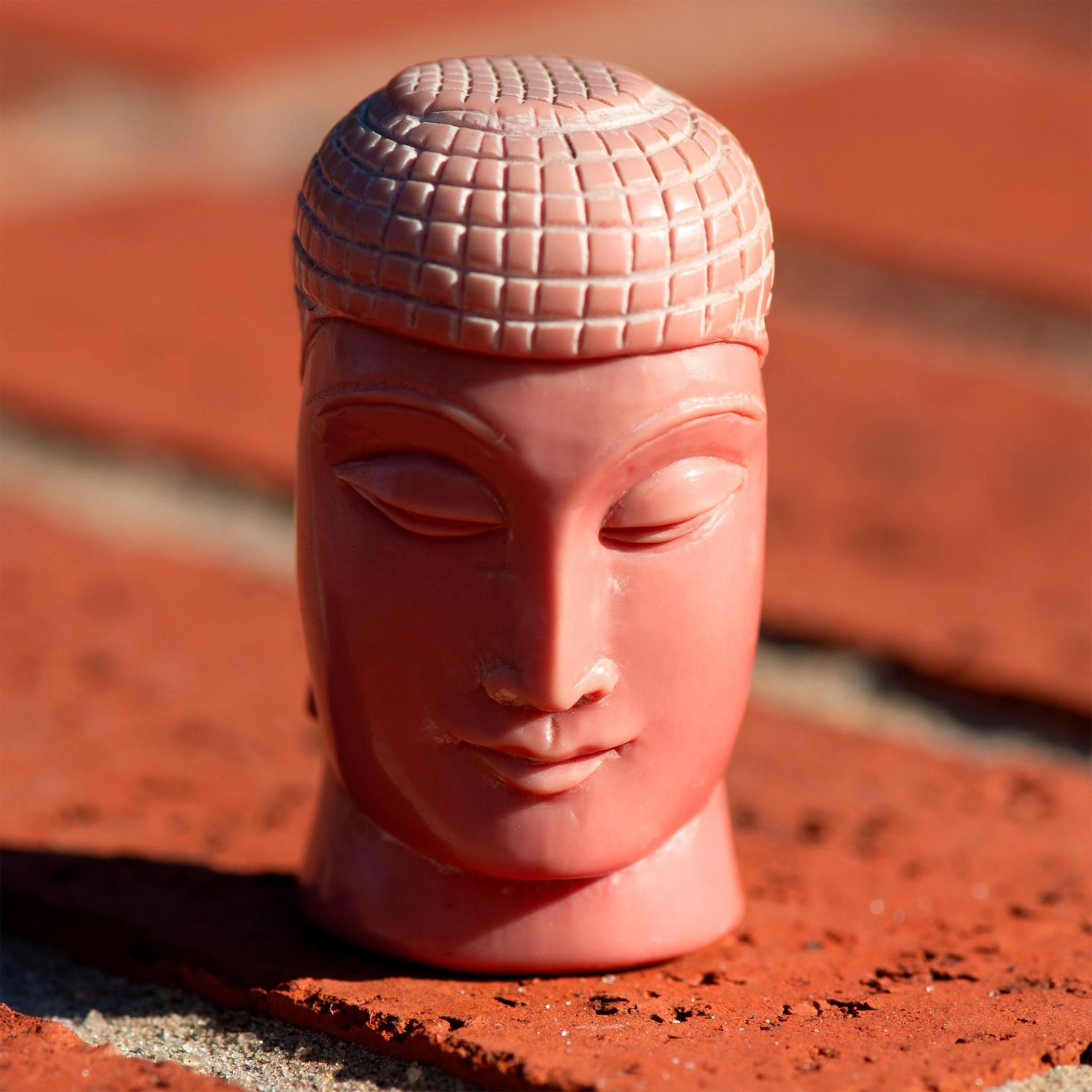 4pc Tibetan Carved Stone Buddha Heads & Ganesha Figurine - Image 13 of 16