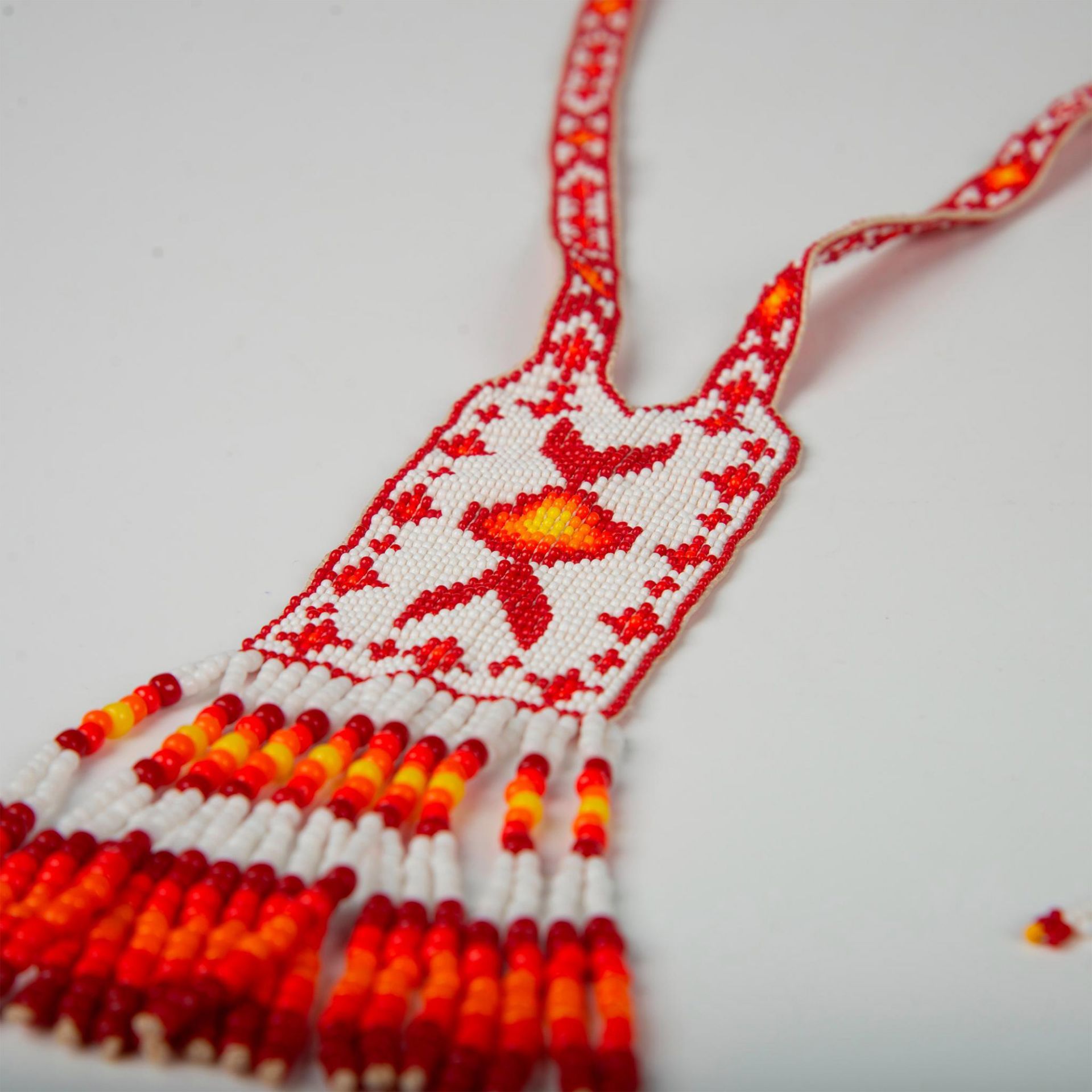 2pc Handmade Native American Beaded Necklace & Bracelet - Bild 2 aus 4