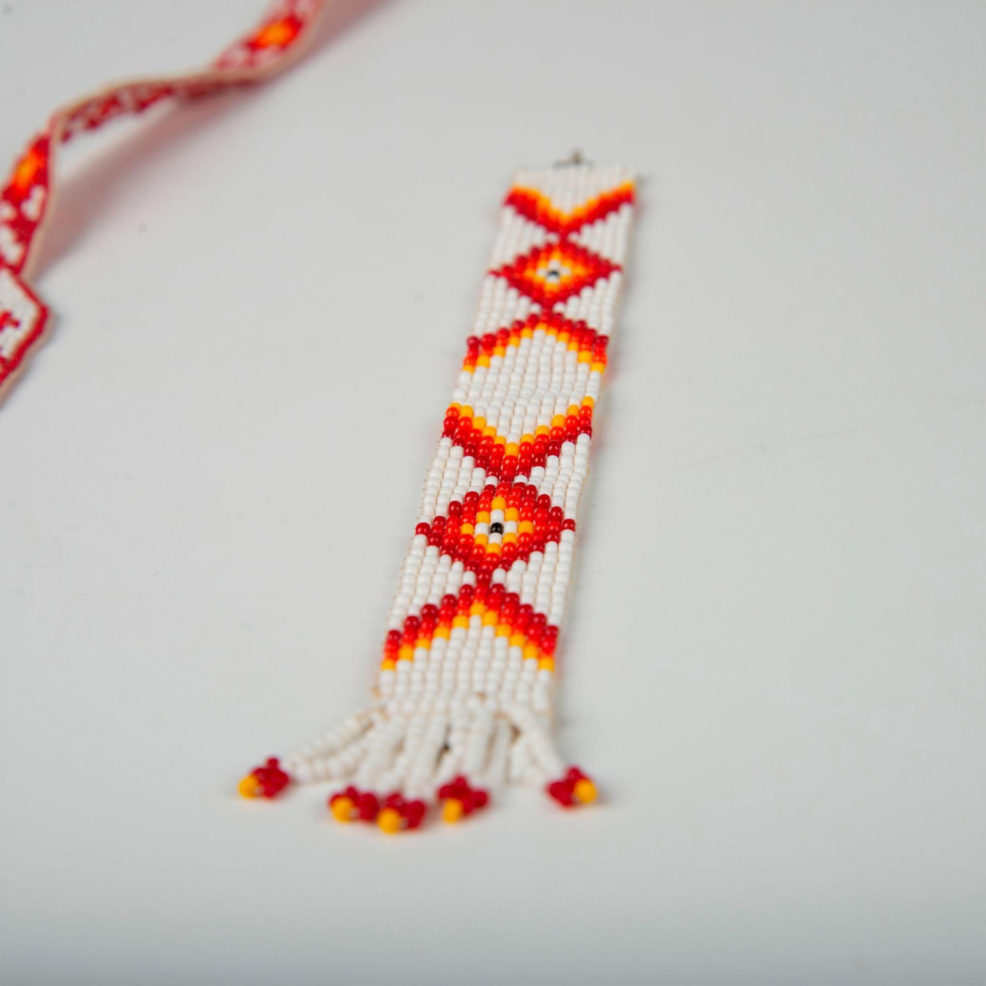 2pc Handmade Native American Beaded Necklace & Bracelet - Image 3 of 4