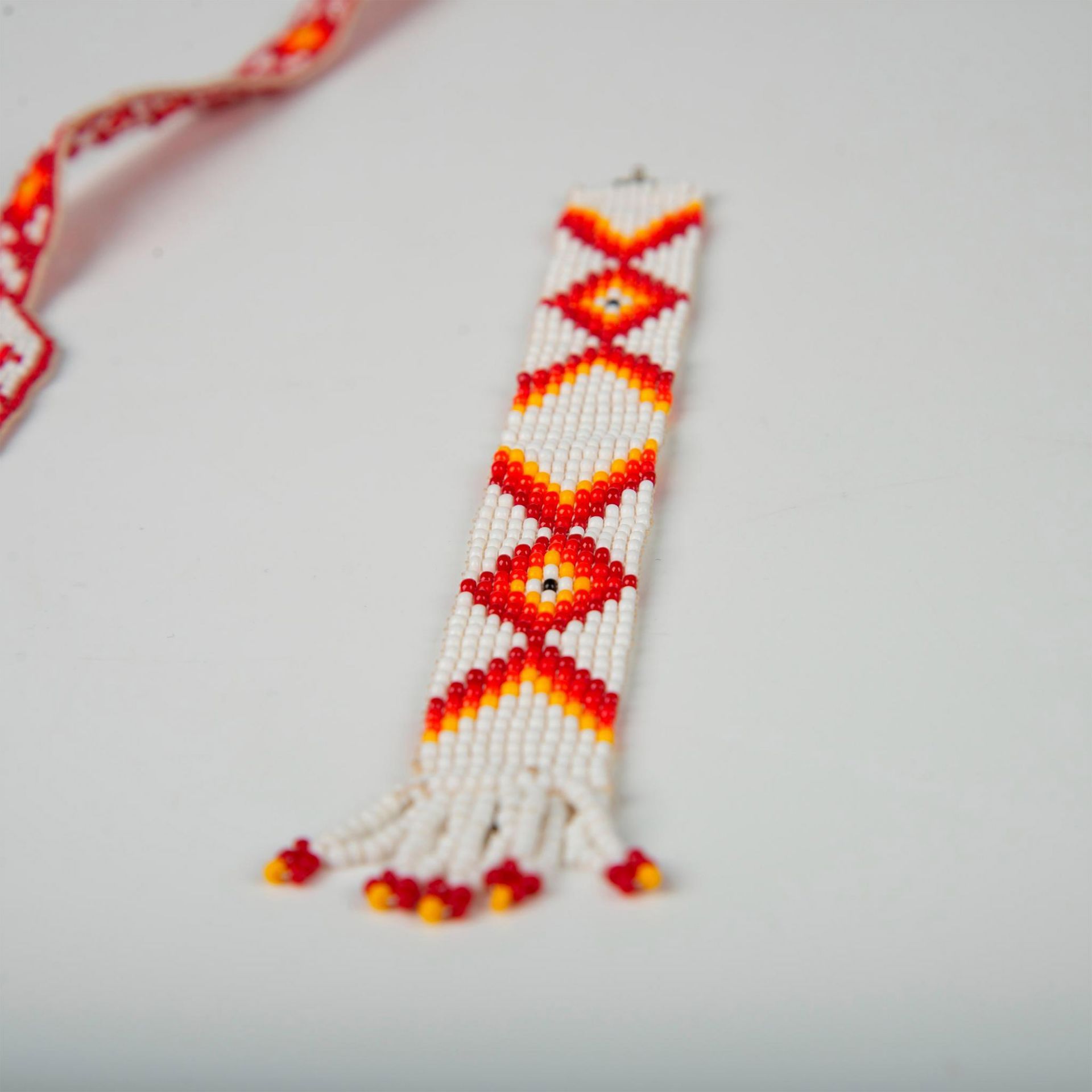 2pc Handmade Native American Beaded Necklace & Bracelet - Bild 3 aus 4