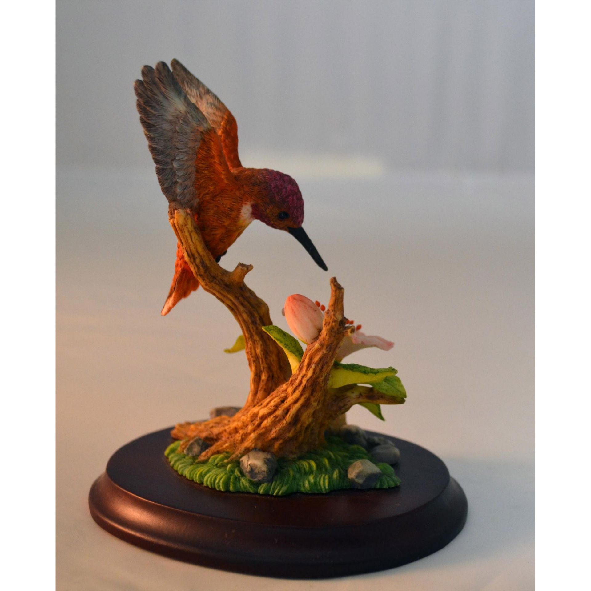 Maruri Premier Hummingbird Allen'S With Azalea Porcelain Bird Figurine On Base - Image 4 of 6