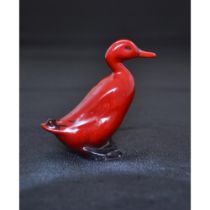 Royal Doulton Flambe Duck, Standing, 2.25"H Figurine