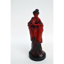 Royal Doulton Red Flambe' The Geisha Figurine, Hn3229.