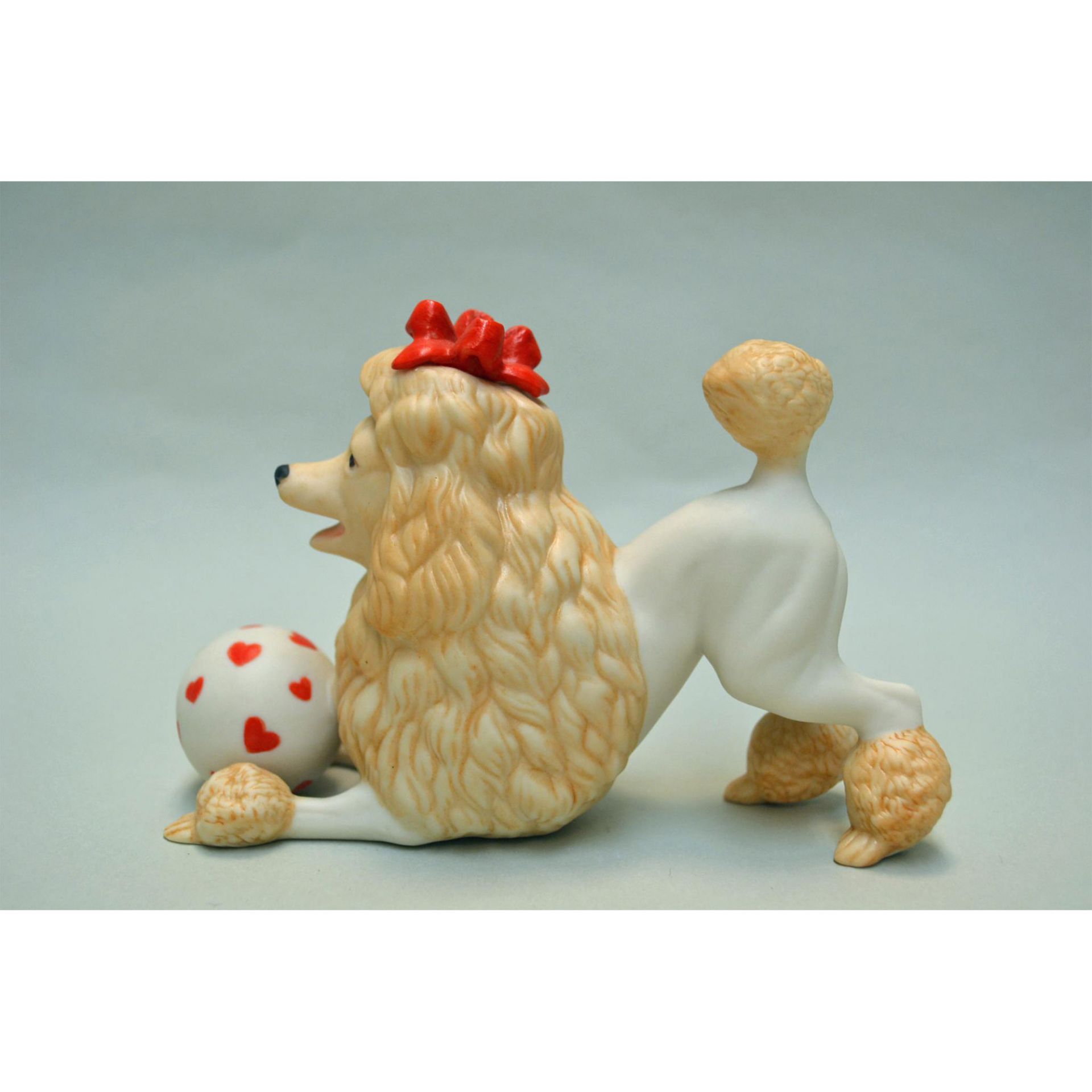 Cybis Porcelain Poodle With Red Ribbon Figurine - Bild 4 aus 5