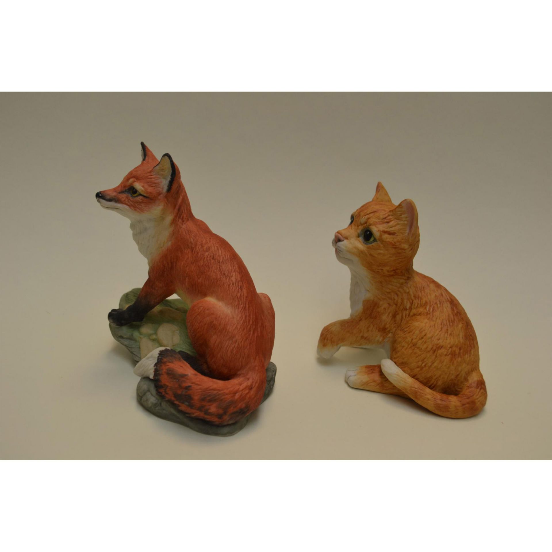 Boehm Porcelain Red Fox And Kitten , 2 Pcs - Image 2 of 6