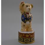 Royal Worcester Porcelain Prince Regent Teddy Bear Candle Snuffer