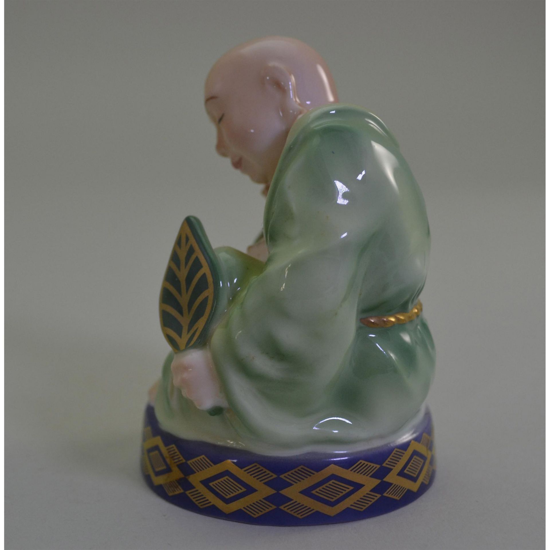 Royal Worcester Porcelain Sleeping Buddha Candle Snuffer - Bild 2 aus 5
