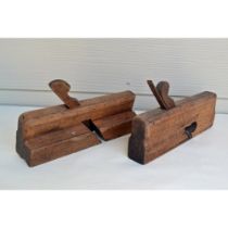 Antique Vintage Wood Hand Plane Carpenters Tools, 2 Pcs