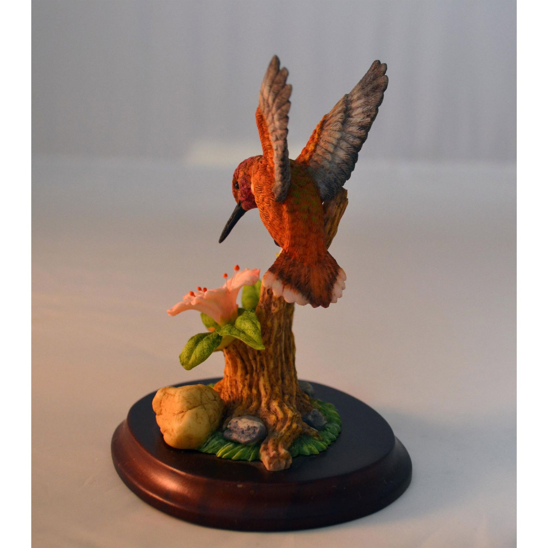 Maruri Premier Hummingbird Allen'S With Azalea Porcelain Bird Figurine On Base - Image 2 of 6