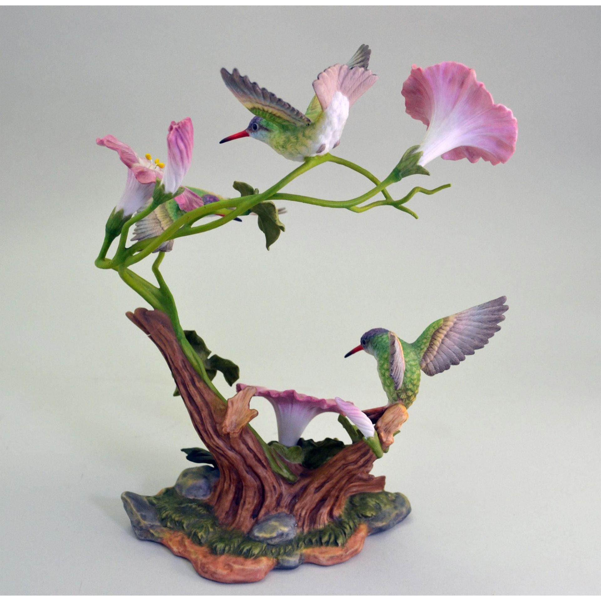Maruri Porcelain Violet-Crowned Hummingbirds W/Morning Glories - Bild 2 aus 5