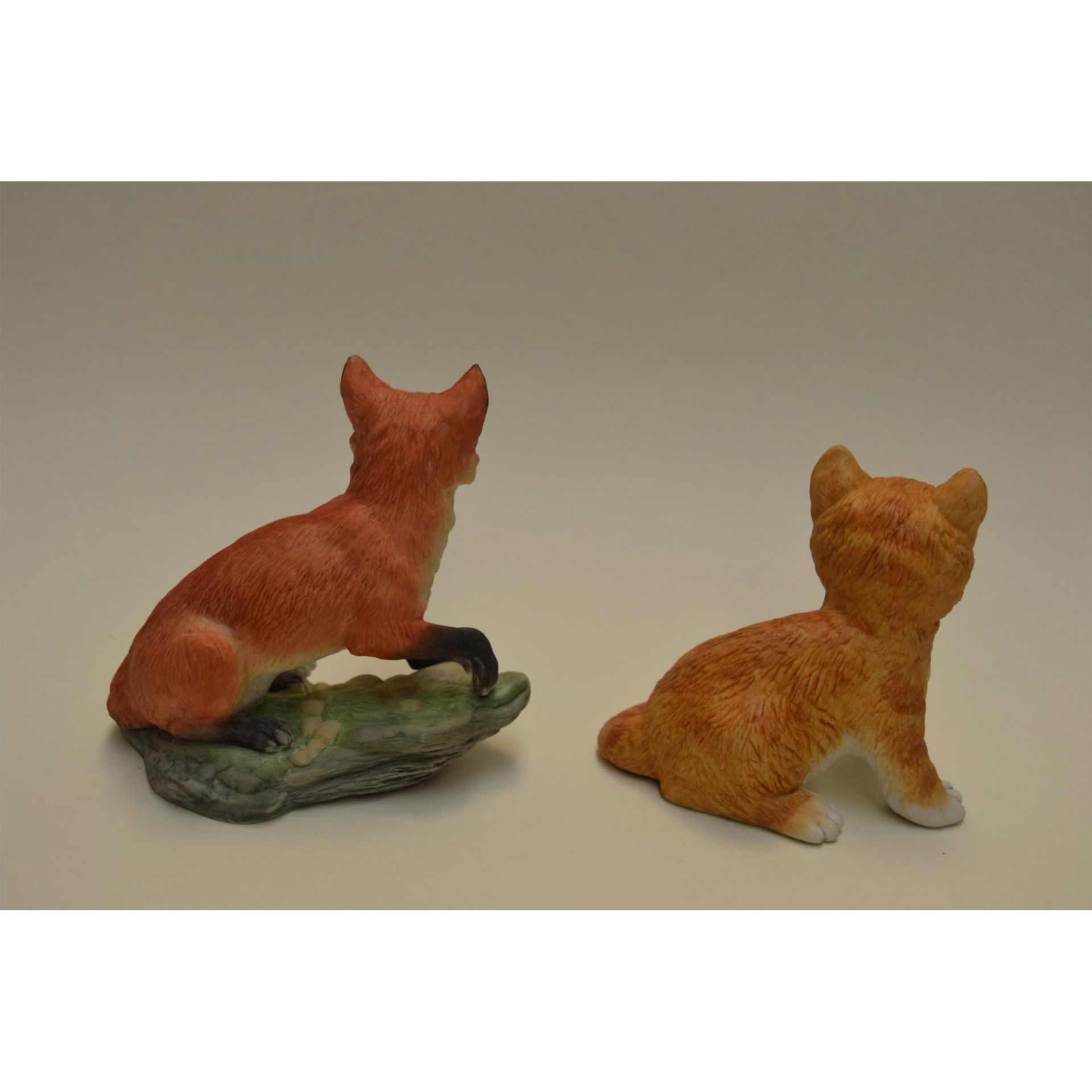 Boehm Porcelain Red Fox And Kitten , 2 Pcs - Image 3 of 6