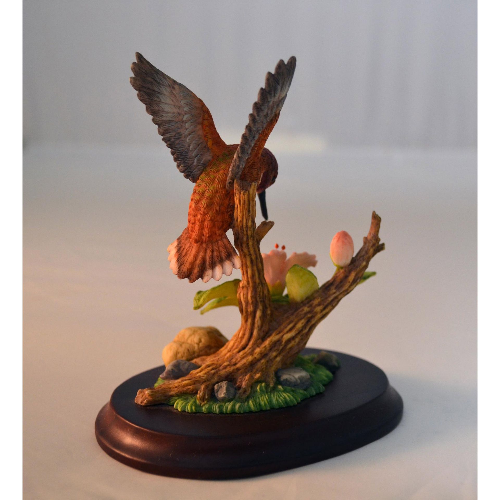 Maruri Premier Hummingbird Allen'S With Azalea Porcelain Bird Figurine On Base - Image 3 of 6