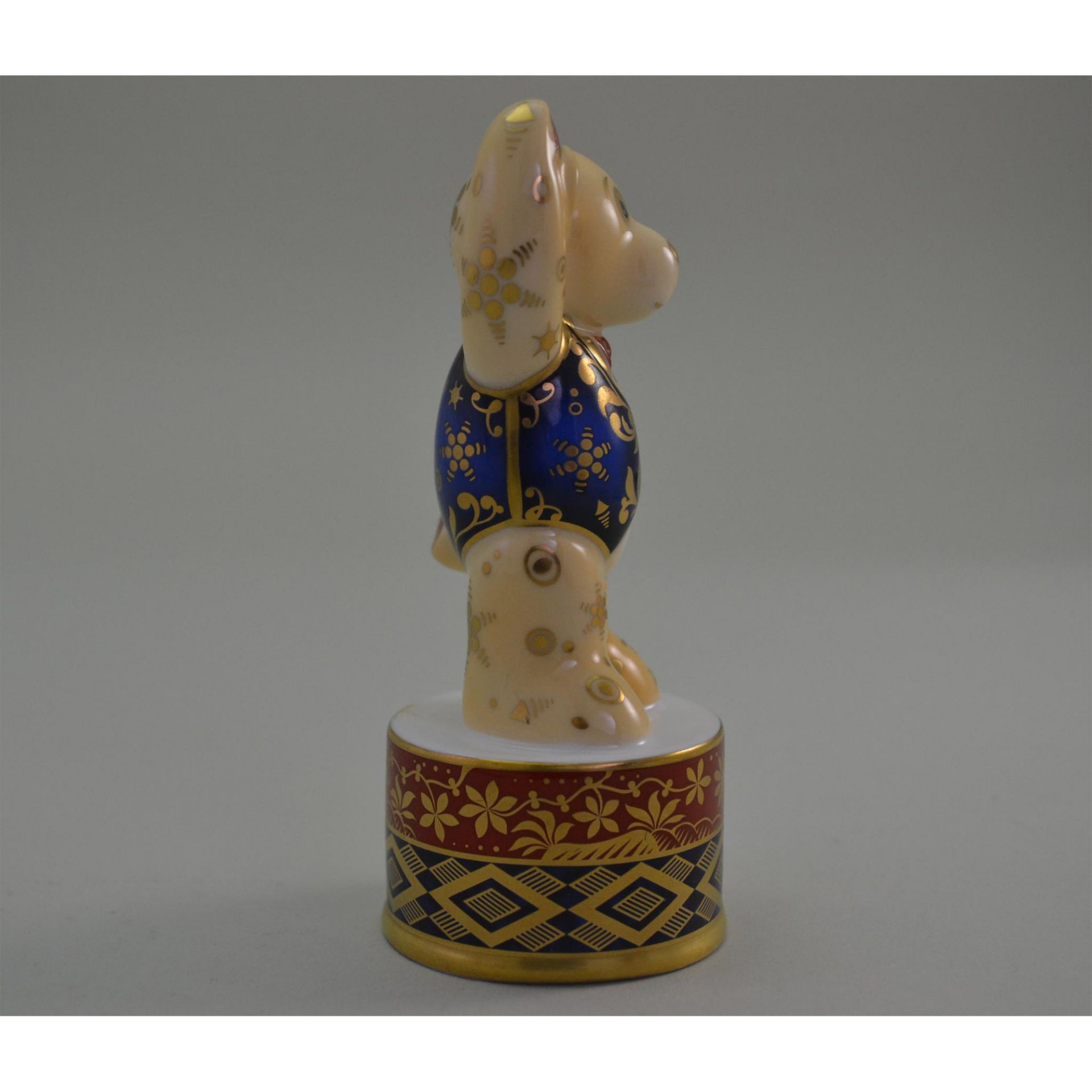 Royal Worcester Porcelain Prince Regent Teddy Bear Candle Snuffer - Bild 3 aus 4