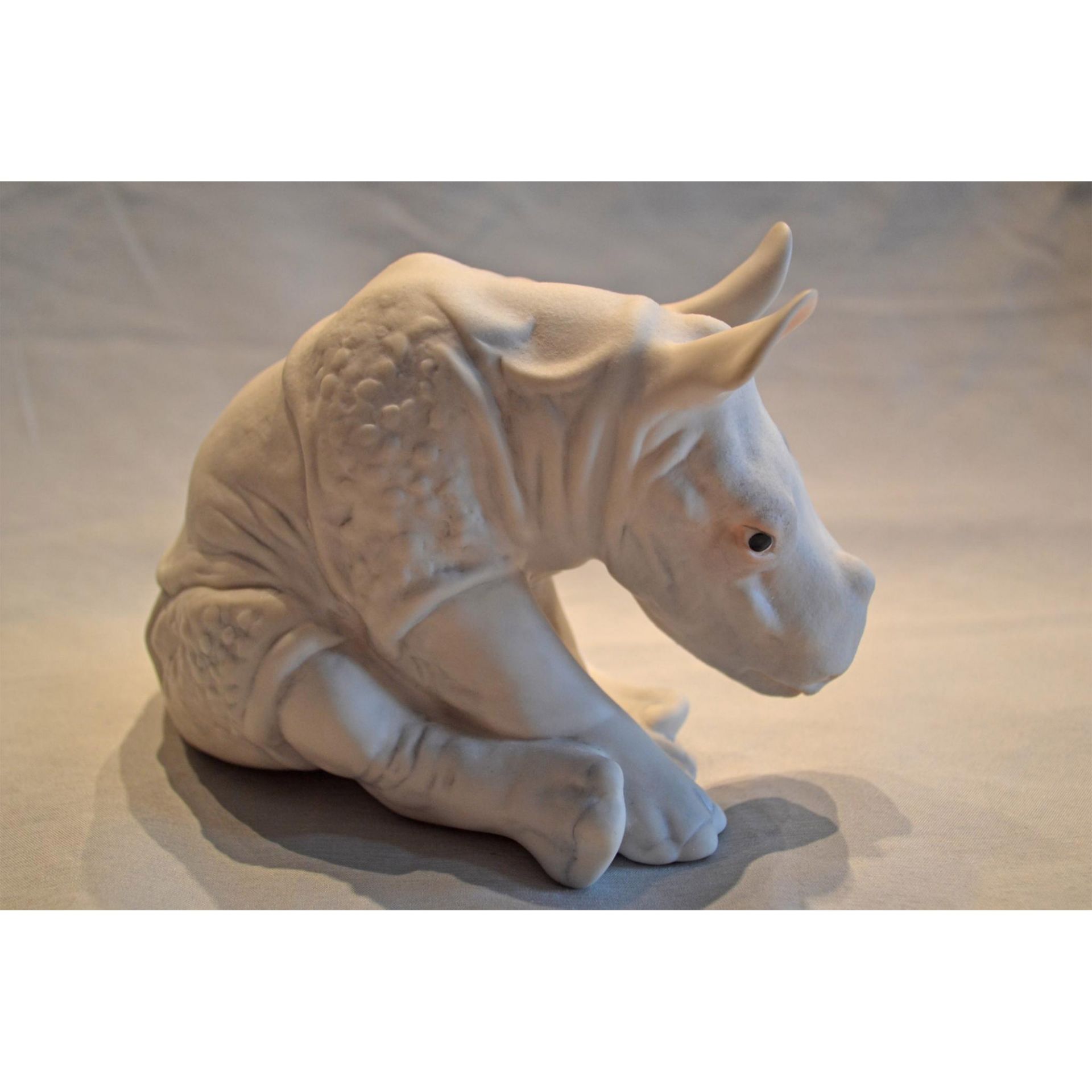 Cybis Porcelain Rhino "Monday" Figurine - Bild 3 aus 5