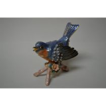 Maruri Enamel Bluebird Figurine Jewelry Box