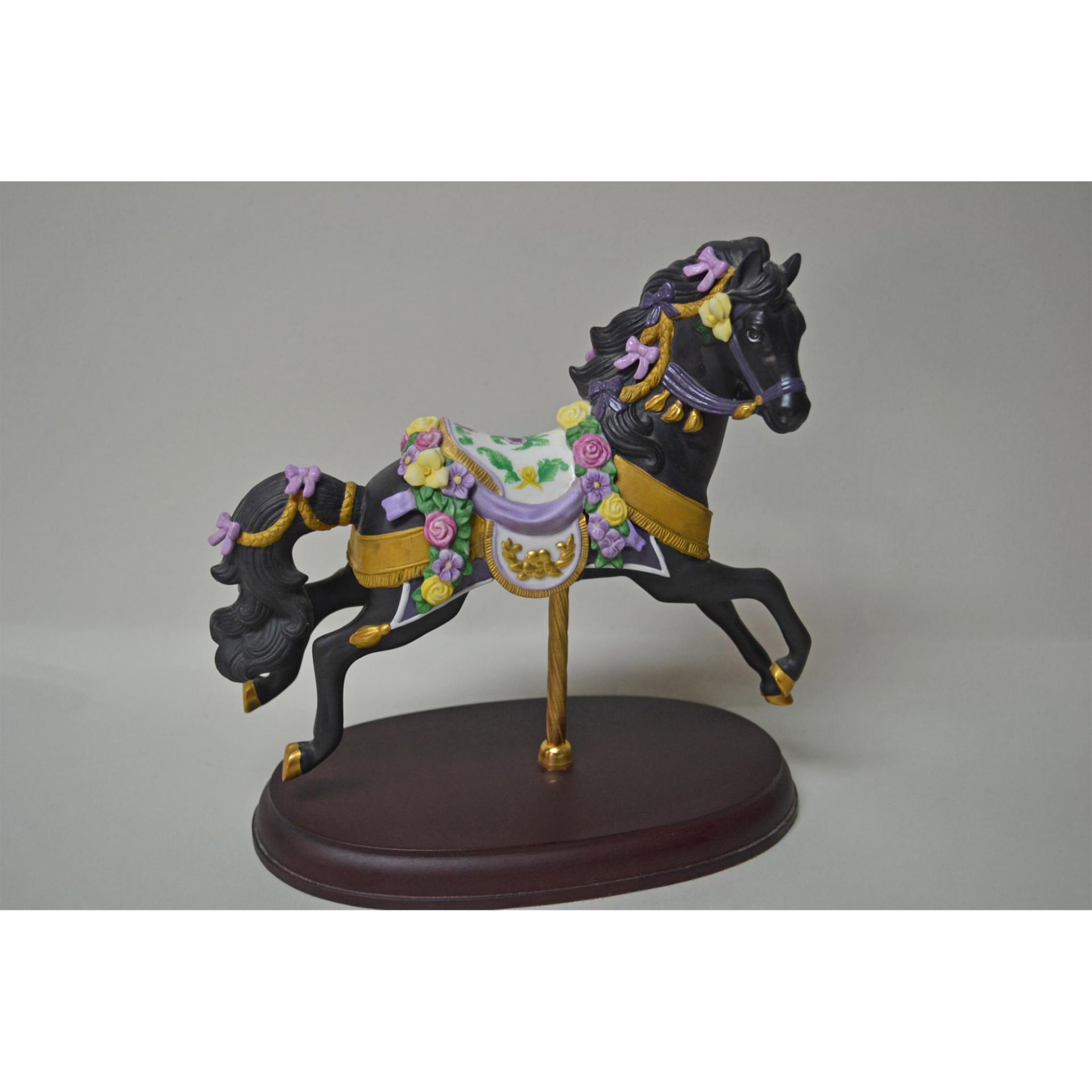 Lenox Vintage Carousel 1993 Midnight Charger Horse Figurine