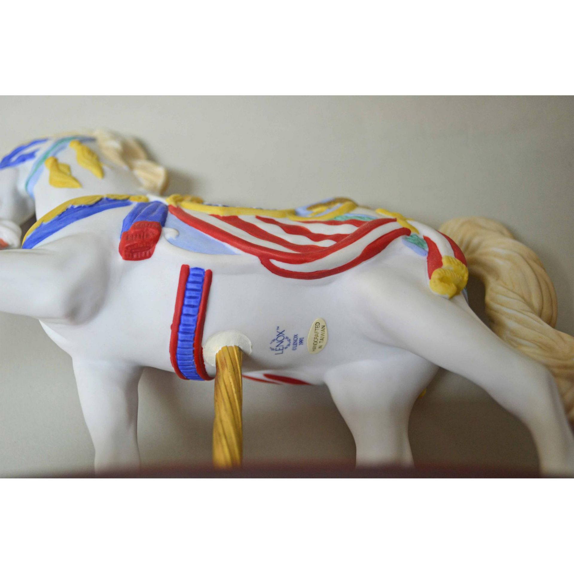 Lenox Vintage 1991 Carousel Patriotic Pride Of America Horse Figurine - Image 4 of 4