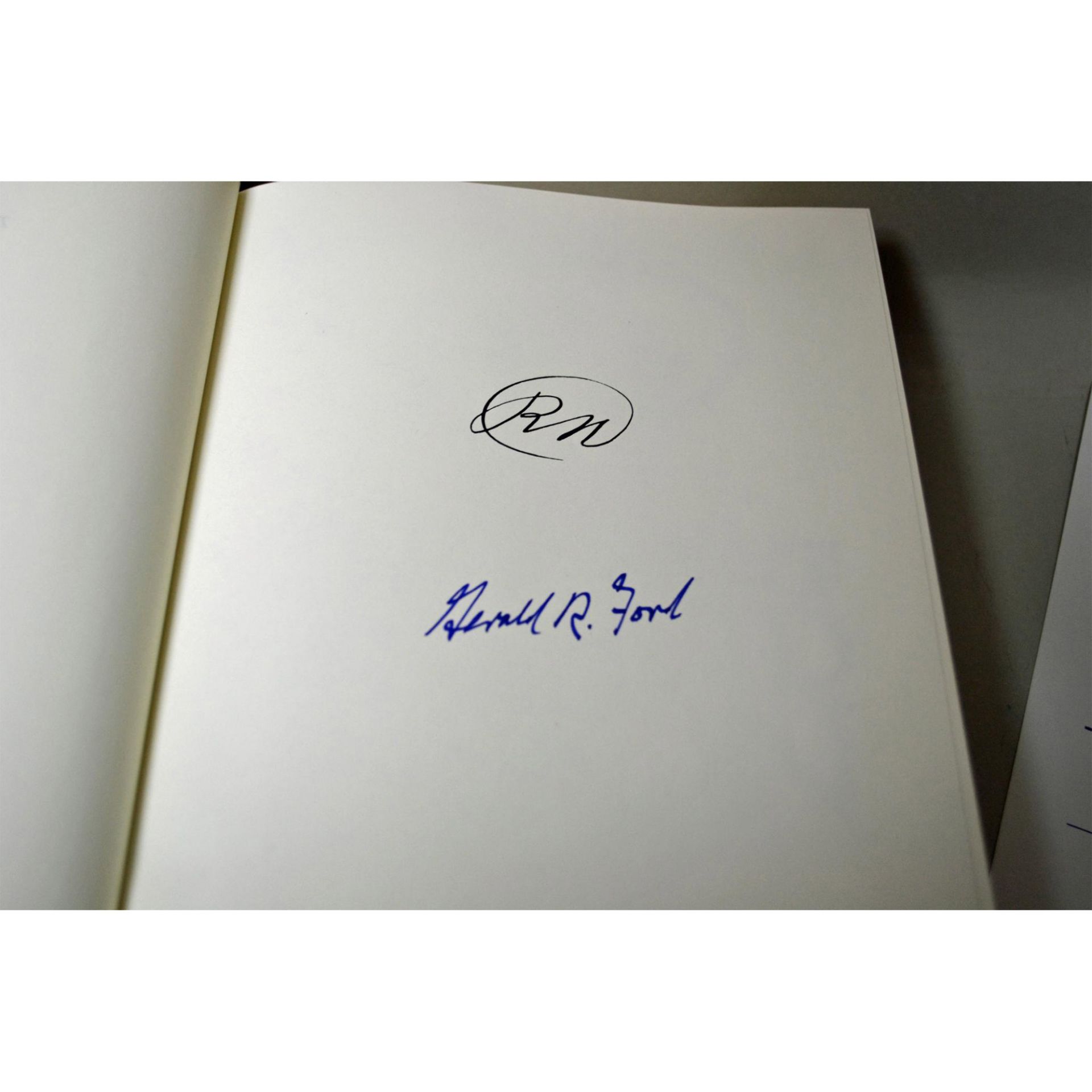 The Memoirs Of Richard Nixon, Limited Edition Leather Book, Signed By Gerald R. Ford, Coa., 1982. - Image 2 of 7