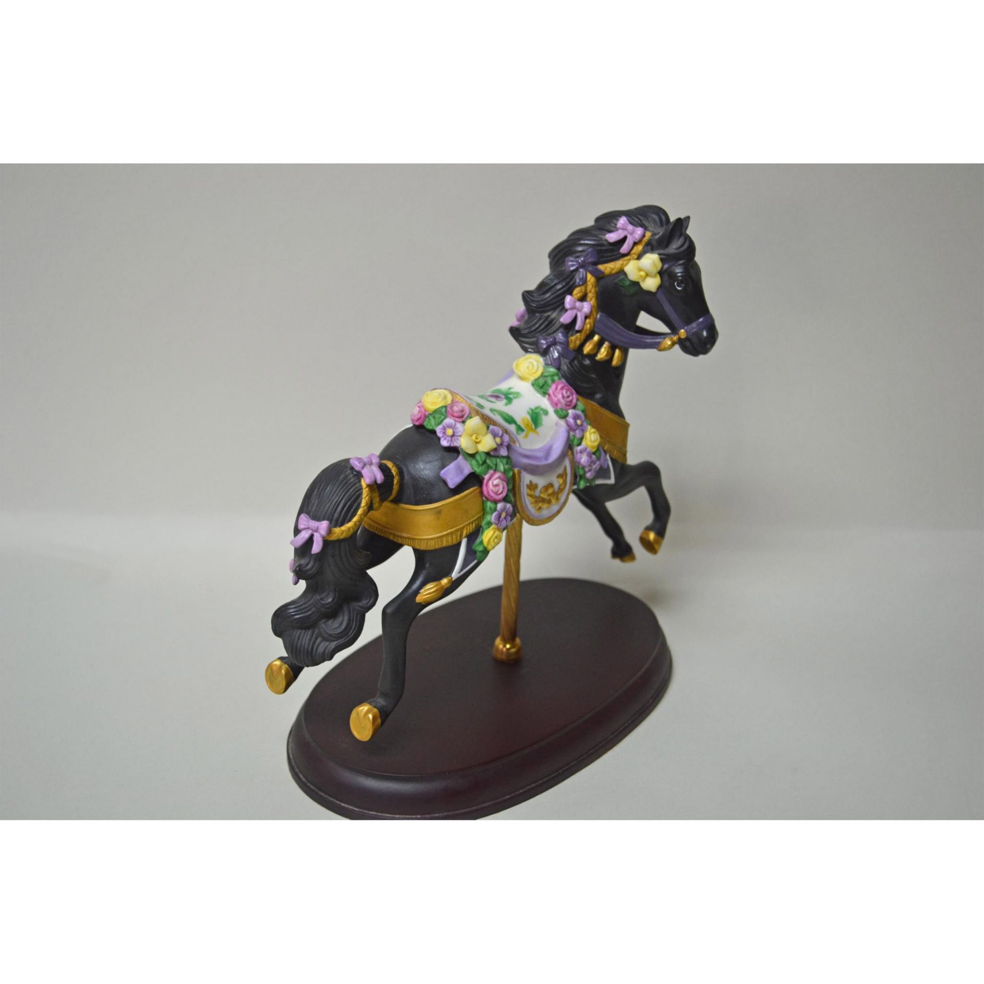Lenox Vintage Carousel 1993 Midnight Charger Horse Figurine - Image 3 of 4