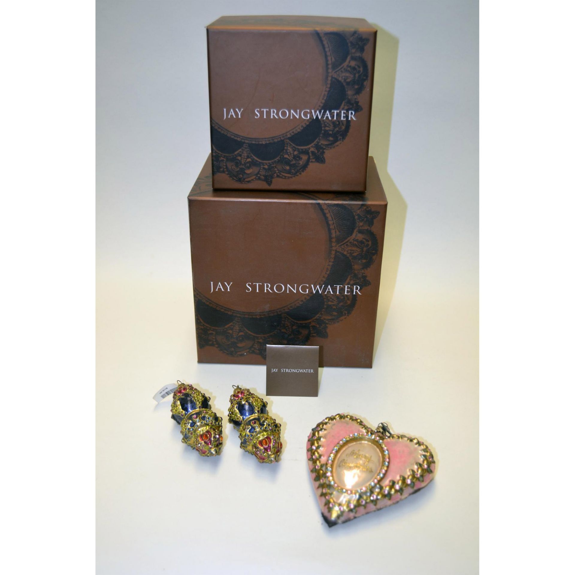 Jay Strongwater Vintage Decorative Ornaments, 3 Pcs - Image 2 of 6