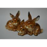 Goebel Porcelain Figurine Rabbit Trio 34813-08