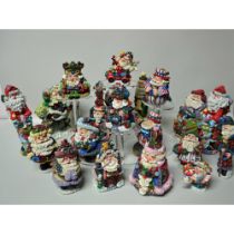 Possible Dreams Crinkle Claus Figurine Collection, Vintage, 20 Pcs.