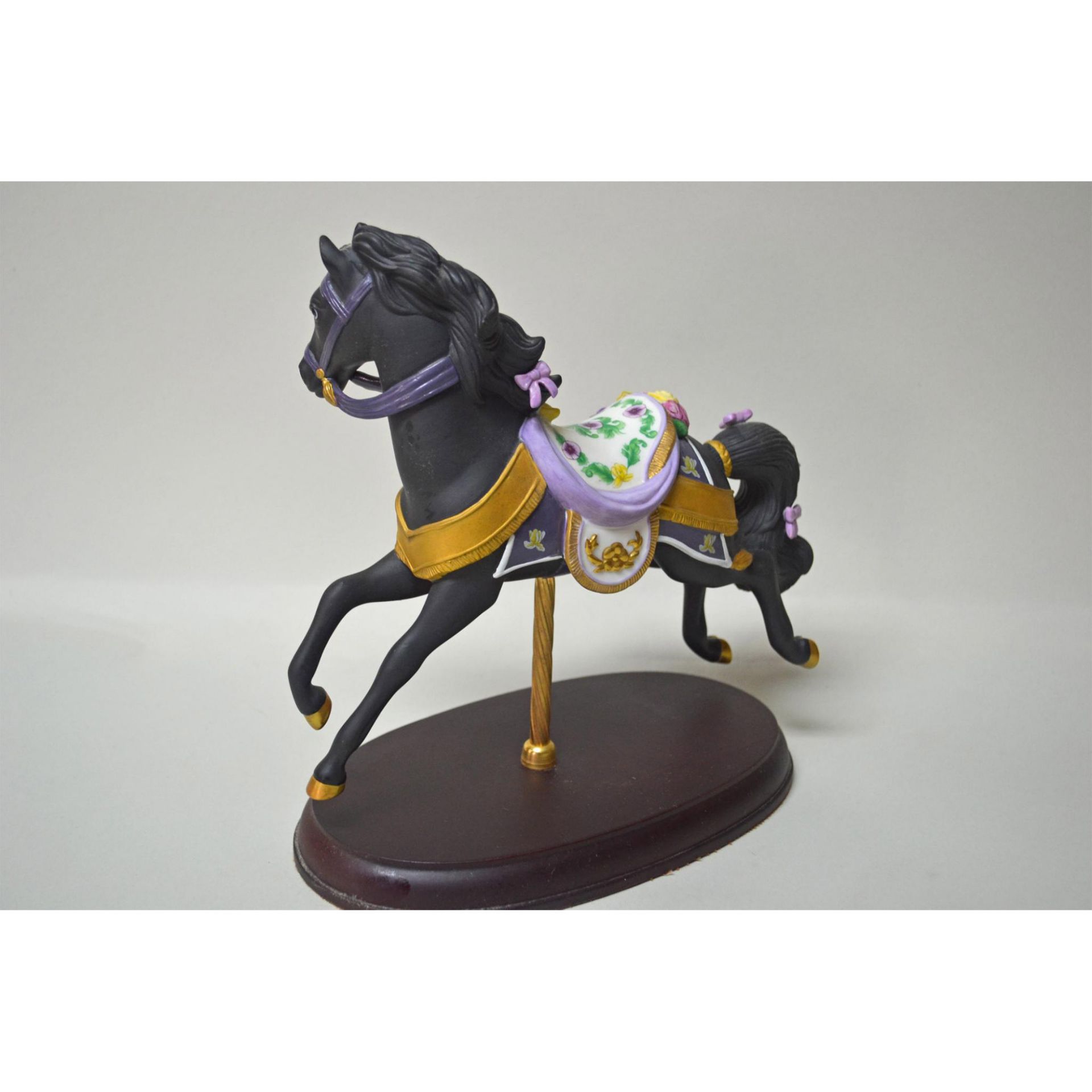 Lenox Vintage Carousel 1993 Midnight Charger Horse Figurine - Image 2 of 4