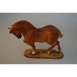 Percheron Stallion Porcelain Sculpture