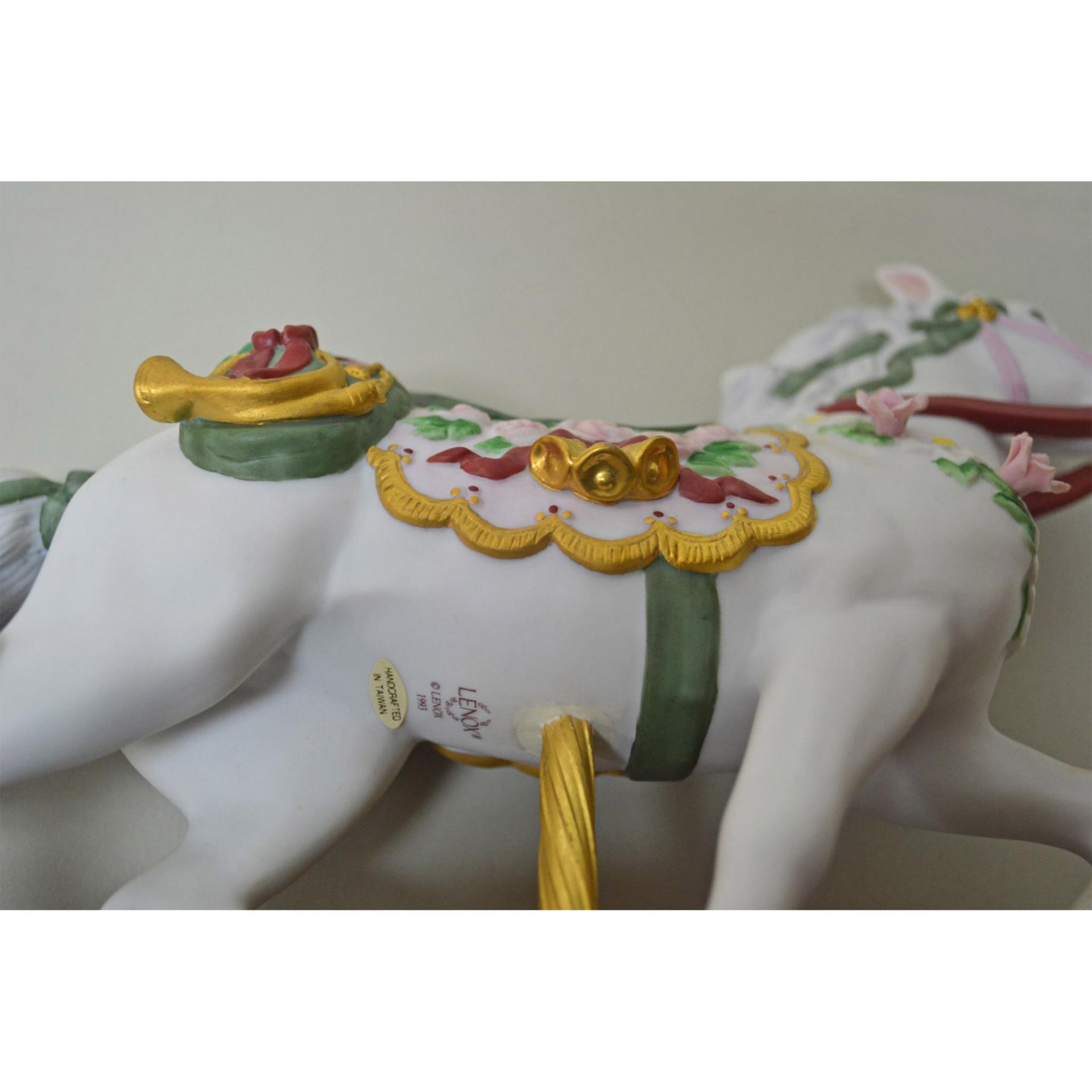 Lenox Vintage Carousel 1993 Christmas Horse Figurine - Image 4 of 4