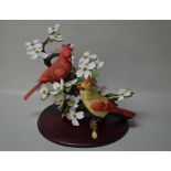 Rnr Crimson Spring Cardinals Figurine