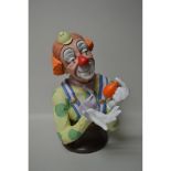 Edward J. Rohn Porcelain Clown, Vintage 1981