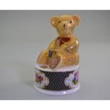 Royal Worcester Porcelain Teddy Bear Candle Snuffer