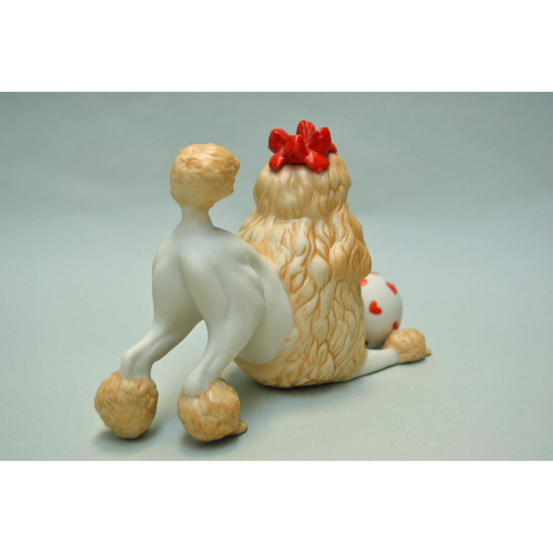 Cybis Porcelain Poodle With Red Ribbon Figurine - Bild 3 aus 5