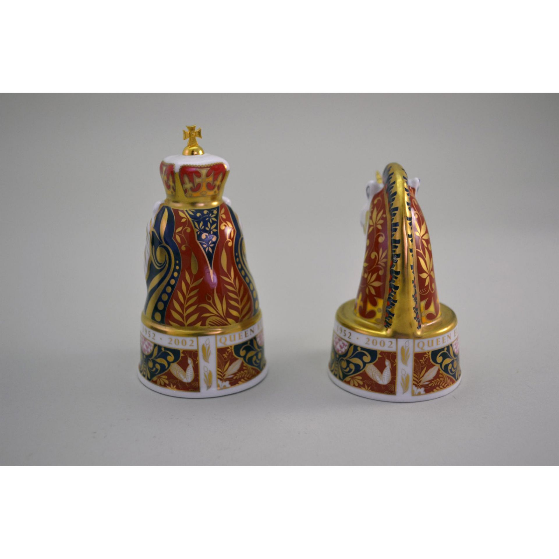 Royal Worcester Porcelain Lion & Unicorn Jubilee Of Queen Candle Snuffers, Limited - Bild 6 aus 9