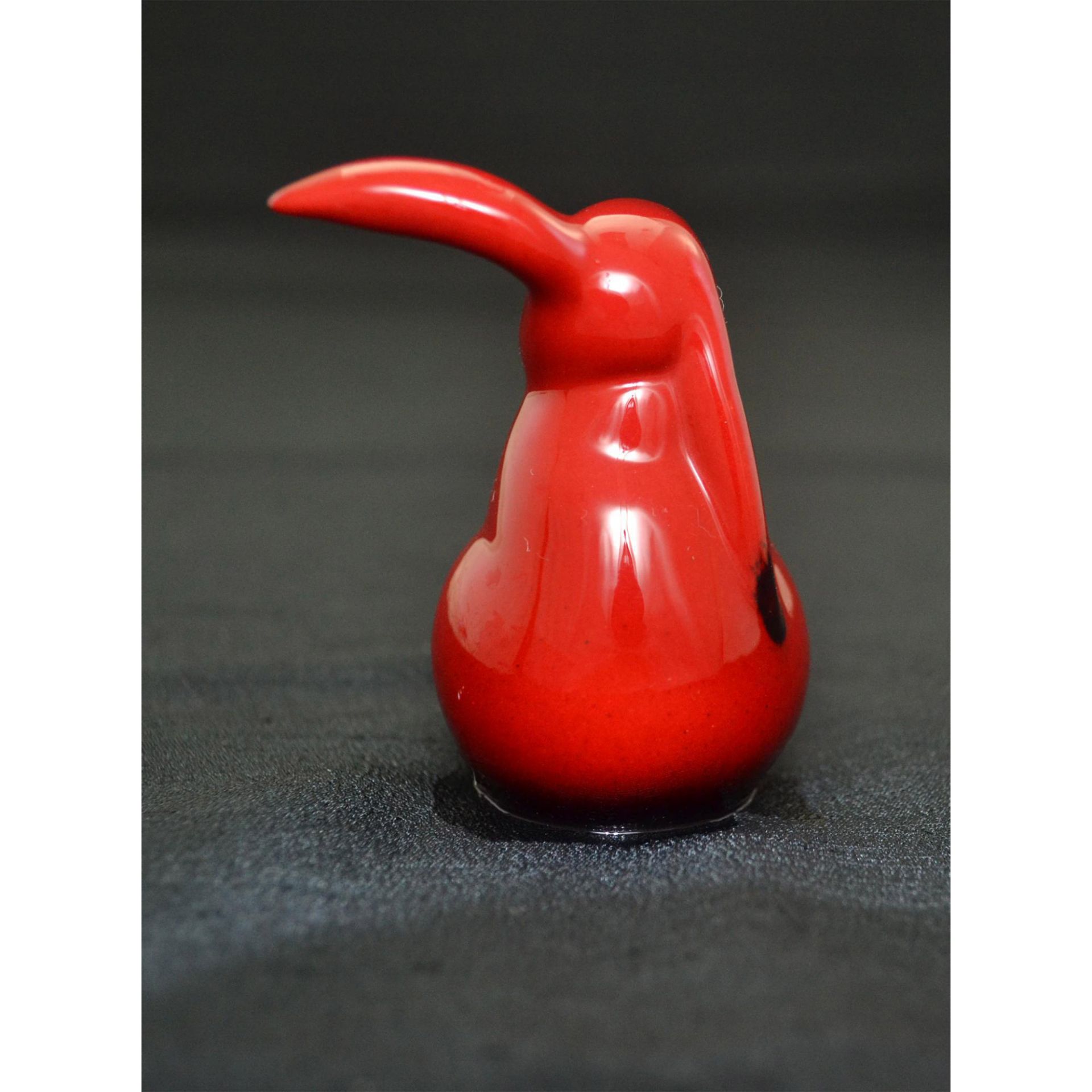 Royal Doulton Flambe Red Lop Ear Rabbit, Standing, 2.50"H Figurine - Bild 2 aus 3