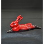 Royal Doulton Flambe Rabbit, Sitting, 1.50"H Figurine