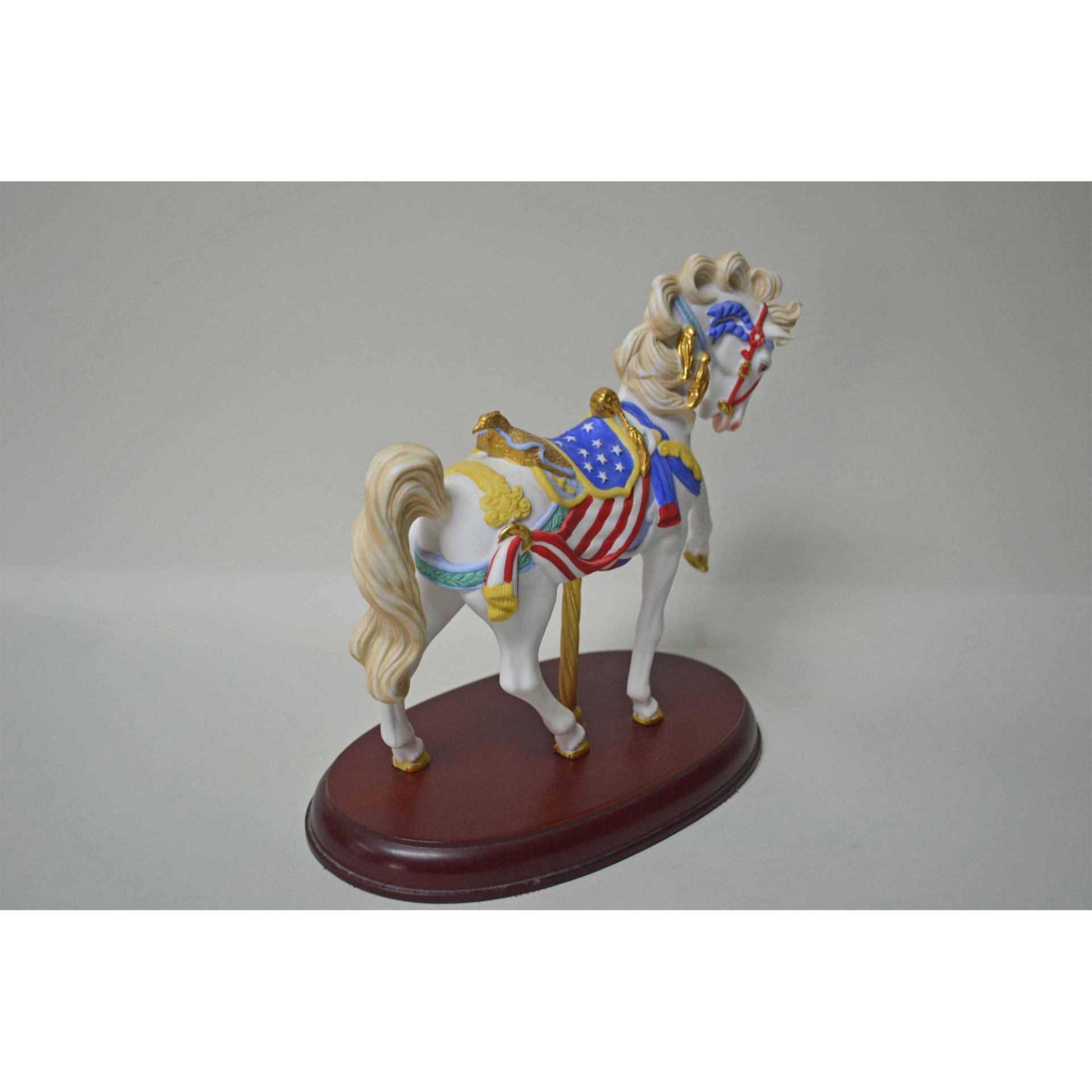 Lenox Vintage 1991 Carousel Patriotic Pride Of America Horse Figurine - Image 3 of 4