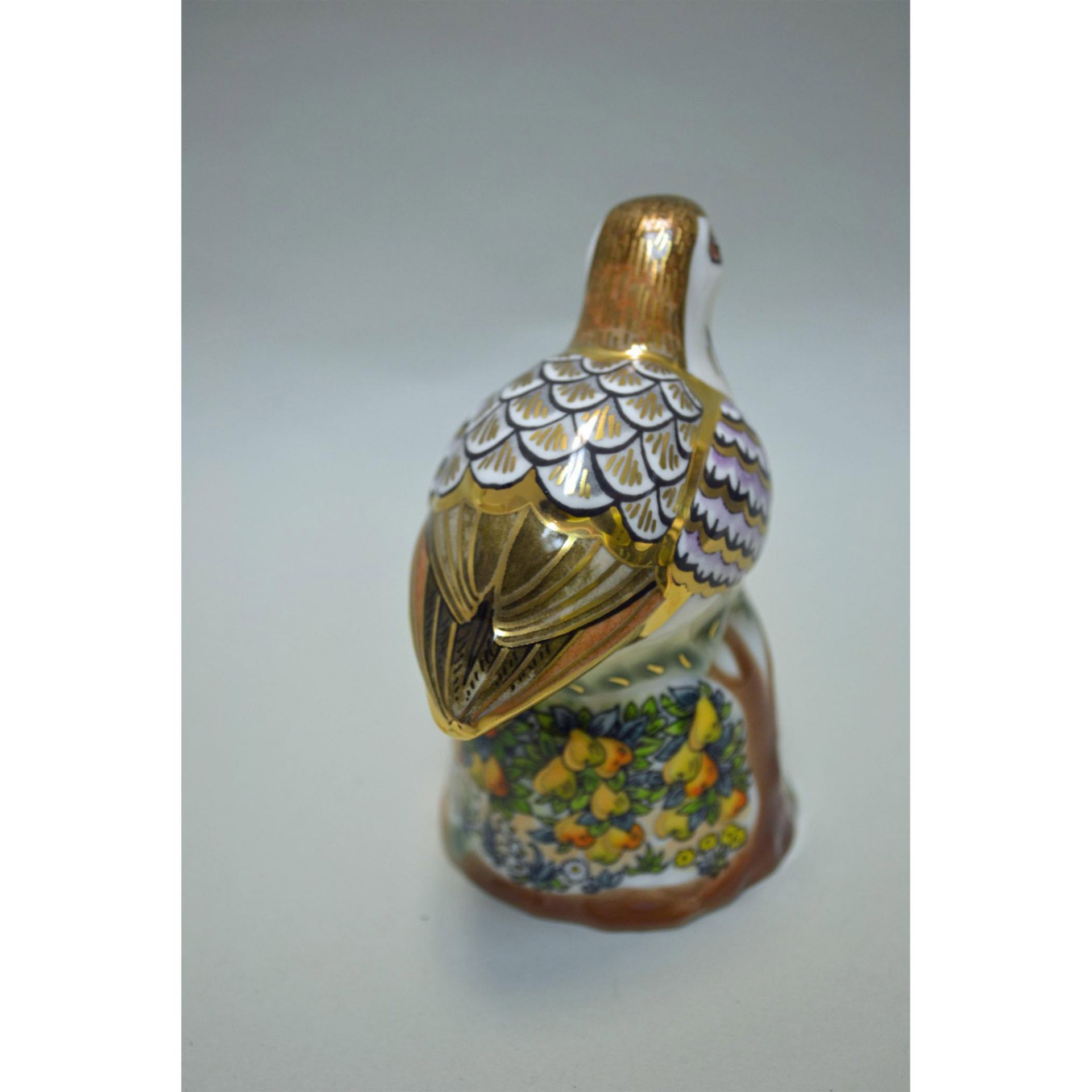 Royal Worcester Porcelain Partridge In A Pear Tree Candle Snuffer - Bild 2 aus 7