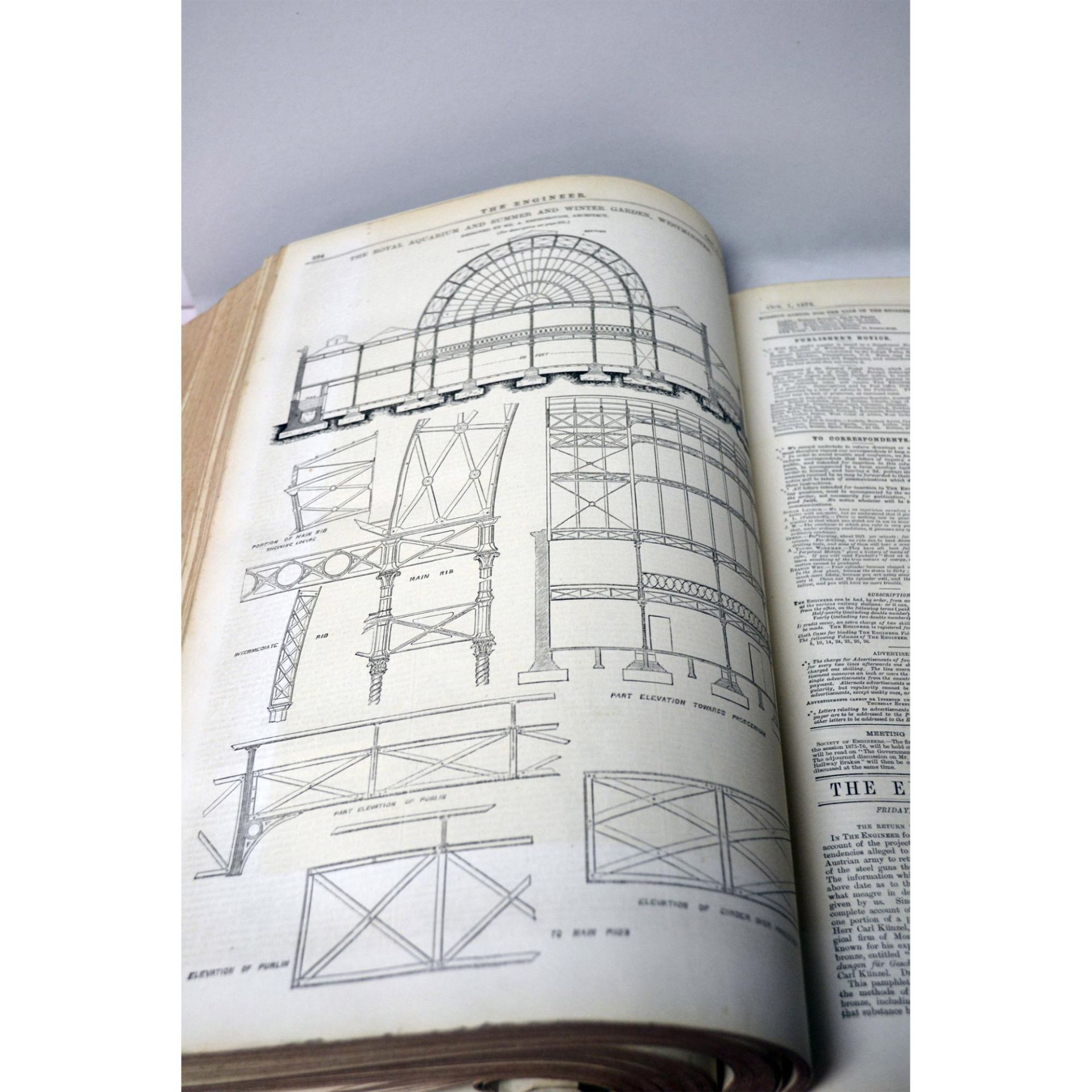 Antique Rare Book, "The Engineer" Circa 1875, Vol. Xxxix, With Engravings - Image 6 of 6