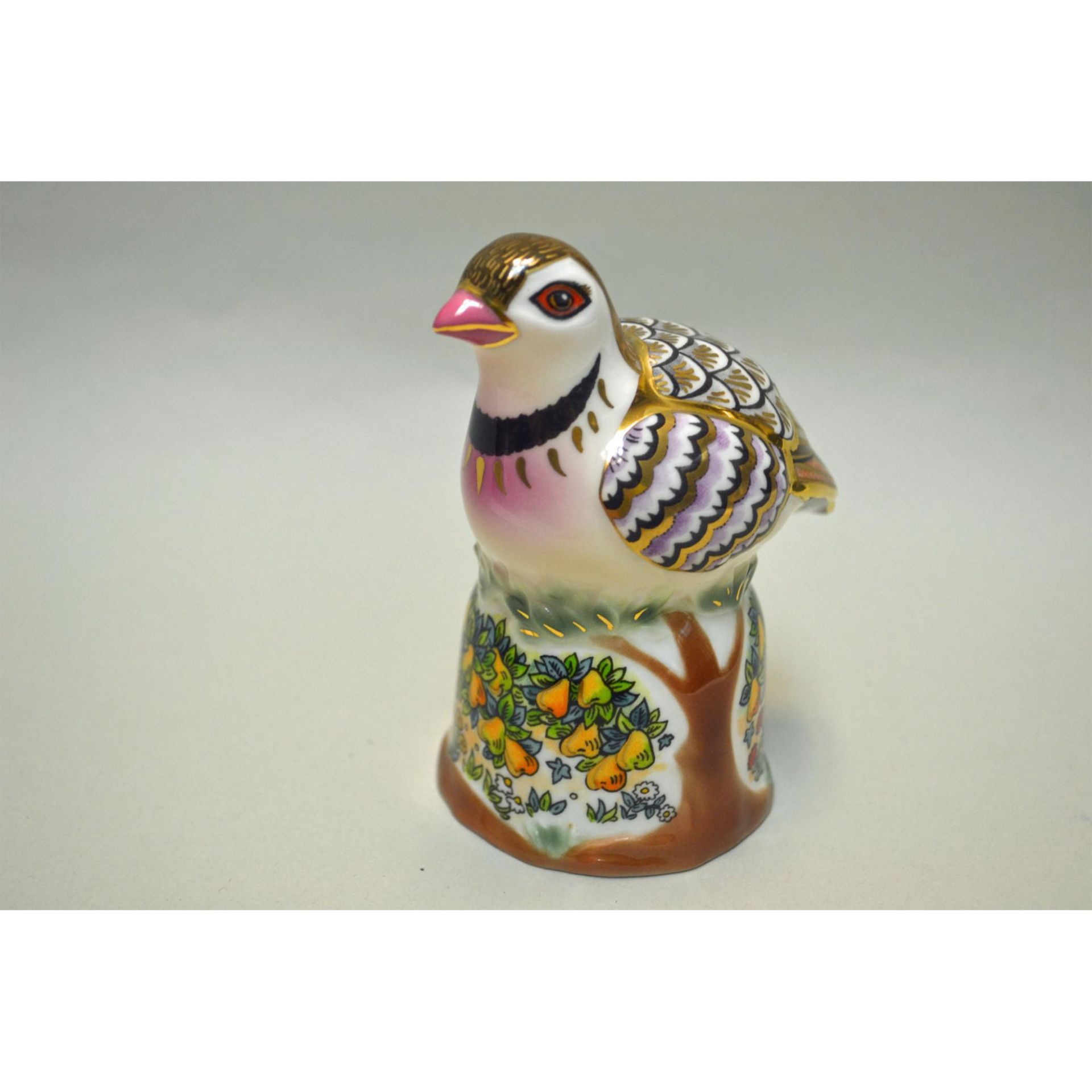 Royal Worcester Porcelain Partridge In A Pear Tree Candle Snuffer - Bild 6 aus 7