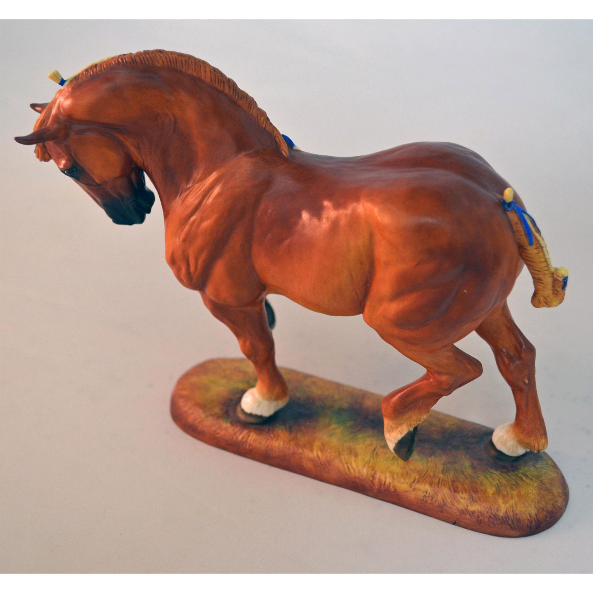 Percheron Stallion Porcelain Sculpture - Image 5 of 7